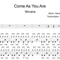 Image Produit - Come As You Are - Nirvana - Partition - Batterie