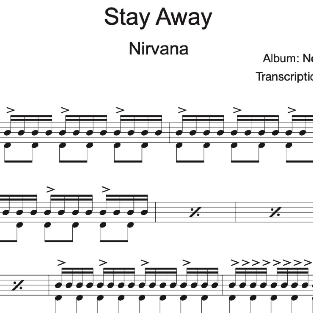 Image Produit – Stay Away – Nirvana – partition batterie