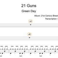 Image Produit - 21 Guns - Green Day - Partition - Batterie