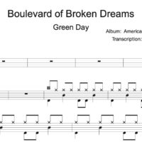 Image Produit - Boulevard of Broken Dreams - Green Day - Partition - Batterie