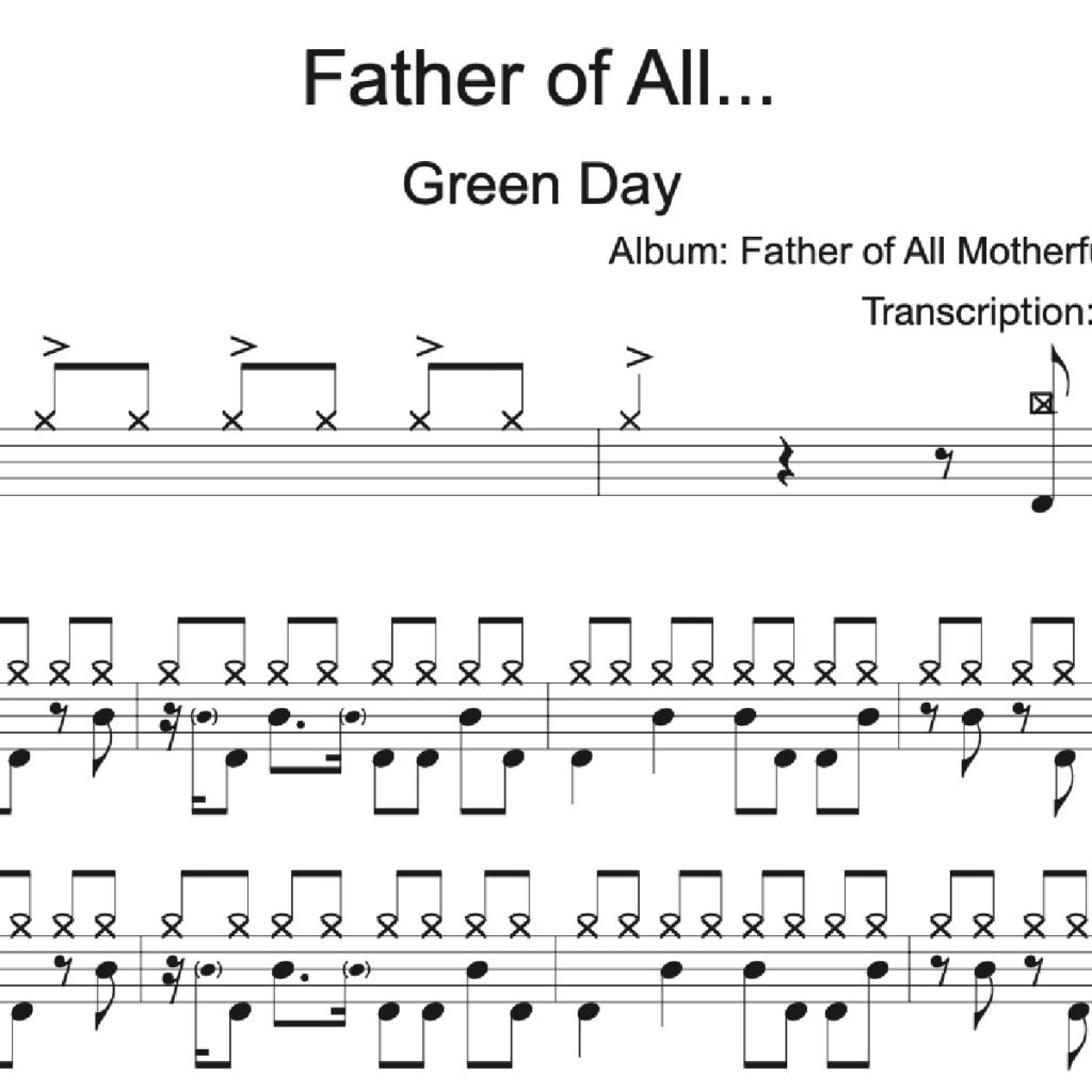 Image produit – Father of All… – Green Day – partition batterie