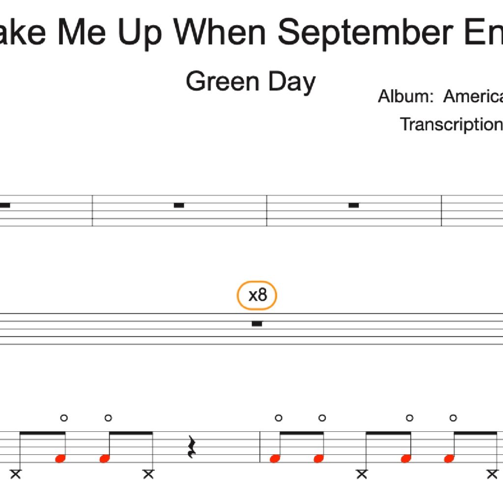 Image produit – Wake Me Up When September Ends – Green Day – partition batterie