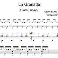 Image Produit - La Grenade - Clara Luciani - Partition - Batterie