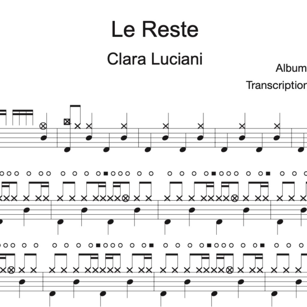 Image produit – Le Reste – Clara Luciani – partition batterie