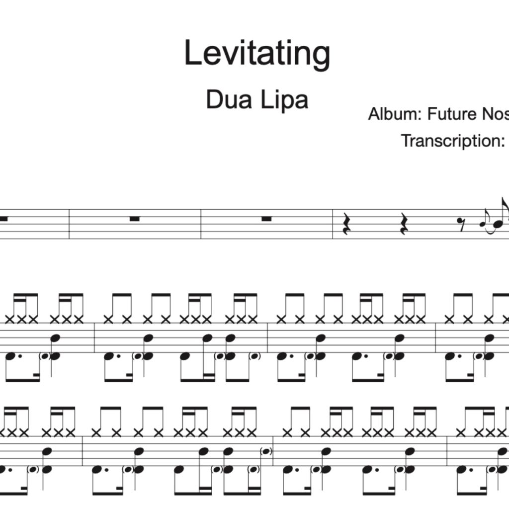 Image produit – Levitating – Dua Lipa – partition batterie