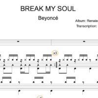 Image Produit - BREAK MY SOUL - Beyoncé - partition - batterie