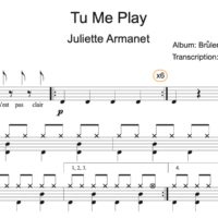 Tu me Play - Juliette Armanet - Partition - Batterie