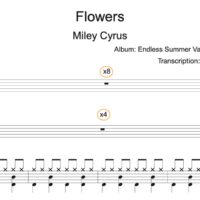 Flowers - Miley Cyrus - Partition - Batterie