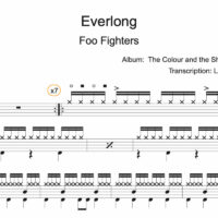 Image Produit - Everlong - Foo Fighters - Partition - Batterie