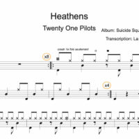 Image Produit - Heathens - Twenty One Pilots - Partition - Batterie