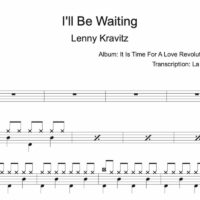 Image Produit - I'll Be Waiting - Lenny Kravitz - Partition - Batterie