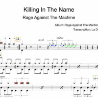 Image Produit - Killing In The Name - Rage Against The Machine - Partition - Batterie