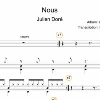 Image Produit - Nous - Julien Doré - Partition - Batterie