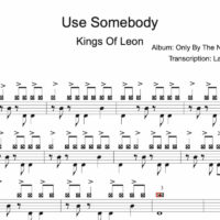 Image Produit - Use Somebody - Kings Of Leon - Partition - Batterie