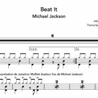 Image Produit - Beat It - Michael Jackson - Partition - Batterie