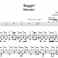Image Produit - Beggin' - Måneskin - Partition - Batterie
