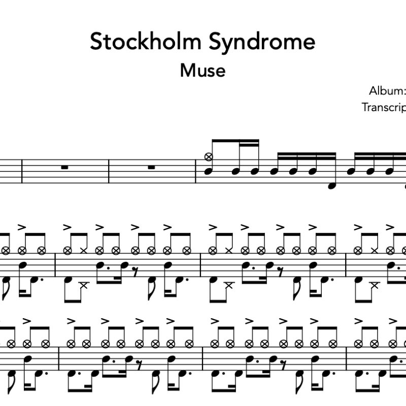 Image Produit - Stockholm Syndrome - Muse - Partition - Batterie