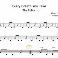 Image Produit - Every Breath You Take - The Police - Partition - Batterie